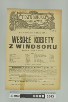 WESOŁE KOBIETY Z WINDSORU (Wesołe kumoszki z Windsoru)