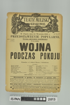 WOJNA PODCZAS POKOJU