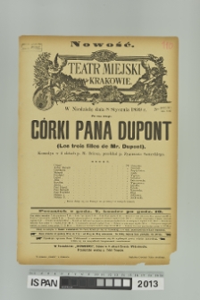 CÓRKI PANA DUPONT (Les trois filles de Mr. Dupont)