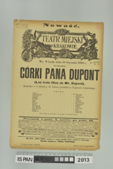 CÓRKI PANA DUPONT (Les trois filles de Mr. Dupont)