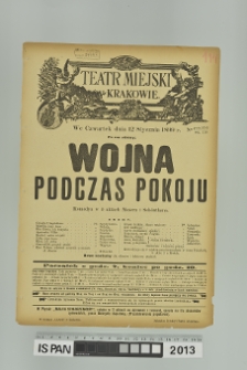 WOJNA PODCZAS POKOJU