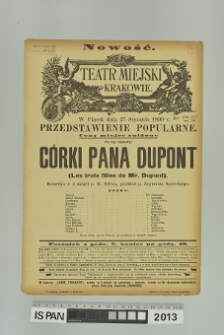 CÓRKI PANA DUPONT (Les trois filles de Mr. Dupont)
