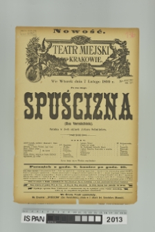 SPUŚCIZNA (Das Vermachtnis)