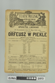 ORFEUSZ W PIEKLE (Orphee aux Enfers)