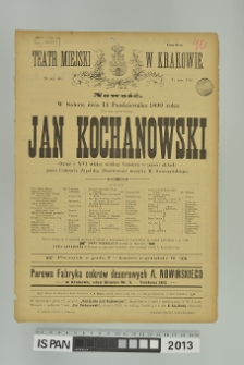 JAN KOCHANOWSKI