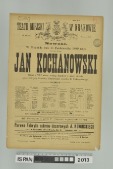 JAN KOCHANOWSKI