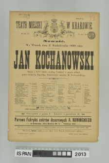 JAN KOCHANOWSKI