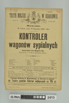 KONTROLER WAGONÓW SYPIALNYCH (Controleur des Wagons lits)