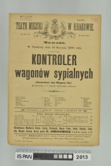 KONTROLER WAGONÓW SYPIALNYCH (Controleur des Wagons lits)