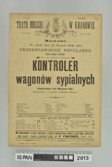 KONTROLER WAGONÓW SYPIALNYCH (Controleur des Wagons lits)
