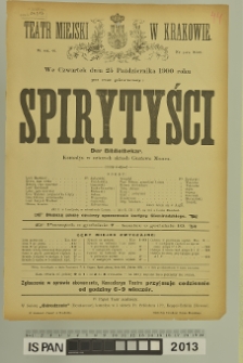 SPIRYTYŚCI (DER BIBLIOTHEKAR)