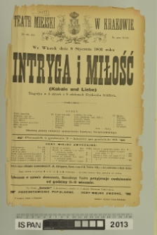 INTRYGA I MIŁOŚĆ (Kabale und Liebe)
