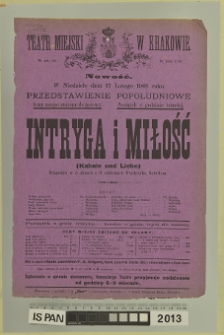 INTRYGA I MIŁOŚĆ (Kabale und Liebe)