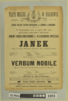 JANEK, VEREUM NOBILE