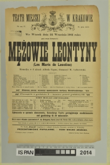 MĘŻOWIE LEONTYNY (Les Maris Leontine)