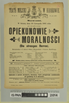 OPIEKUNOWIE MORALNOŚCI (Die strengen Herren)