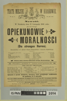 OPIEKUNOWIE MORALNOŚCI (Die strengen Herren)