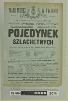 POJEDYNEK SZLACHETNYCH