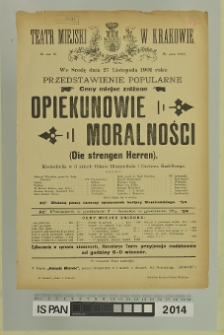 OPIEKUNOWIE MORALNOŚCI (Die strengen Herren)