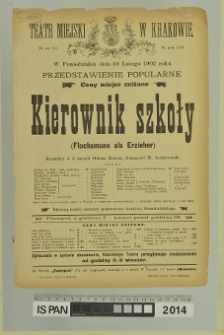 KIEROWNIK SZKOŁY (Flachsmann als Erzieher)