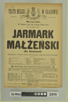 JARMARK MAŁŻEŃSKI (Der Heiratsmarkt)