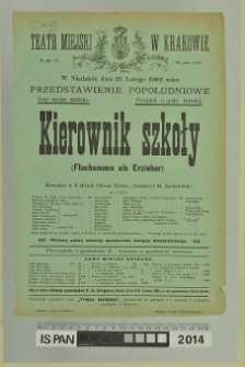 KIEROWNIK SZKOŁY (Flachsmann als Erzieher)
