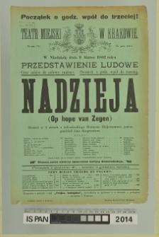 NADZIEJA (Op hope van Zegen)