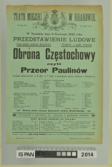 OBRONA CZĘSTOCHOWY CZYLI PRZEOR PAULINÓW