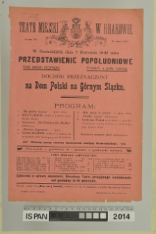 PRZEDSTAWINIE NA DOCHÓD DOMU POLSKIEGO NA GÓRNYM ŚLĄSKU
