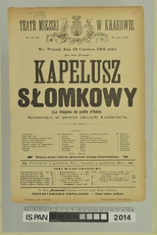 KAPELUSZ SŁOMKOWY (L chapeau de paille d'Italie)