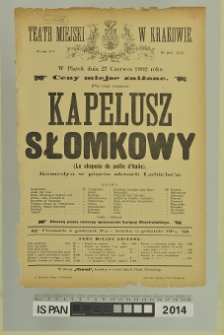 KAPELUSZ SŁOMKOWY (L chapeau de paille d'Italie)