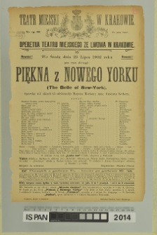 PIĘKNA Z NOWEGO YORKU (The Belle of New-York)