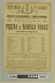 PIĘKNA Z NOWEGO YORKU (The Belle of New-York)