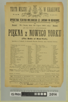 PIĘKNA Z NOWEGO YORKU (The Belle of New-York)