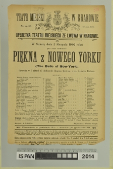 PIĘKNA Z NOWEGO YORKU (The Belle of New-York)