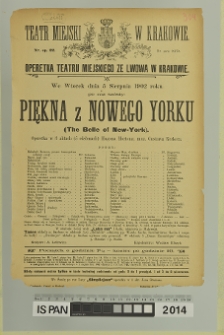 PIĘKNA Z NOWEGO YORKU (The Belle of New-York)