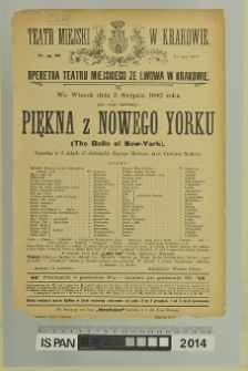 PIĘKNA Z NOWEGO YORKU (The Belle of New-York)