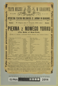 PIĘKNA Z NOWEGO YORKU (The Belle of New-York)