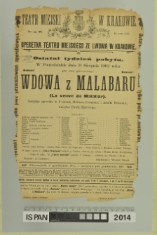 WDOWA Z MALABARU (La veuve du Malabar)