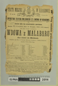 WDOWA Z MALABARU (La veuve du Malabar)
