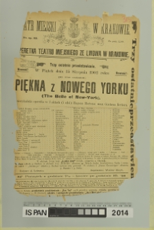 PIĘKNA Z NOWEGO YORKU (The Belle of New-York)