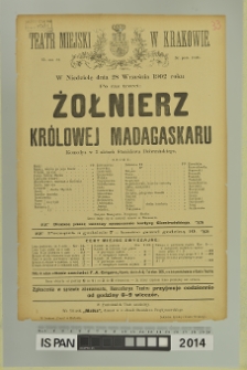 ŻOŁNIERZ KRÓLOWEJ MADAGASKARU