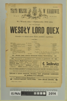 WESOŁY LORD QUEX