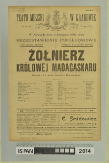 ŻOŁNIERZ KRÓLOWEJ MADAGASKARU