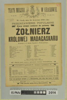 ŻOŁNIERZ KRÓLOWEJ MADAGASKARU