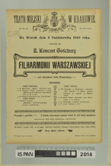 KONCERT GOŚCINNY FILHARMONII WARSZAWSKIEJ