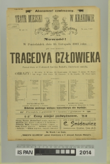 TRAGEDYA CZŁOWIEKA (Tragedia człowieka)