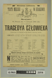 TRAGEDYA CZŁOWIEKA (Tragedia człowieka)