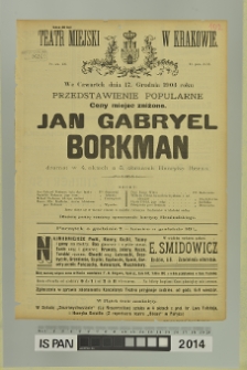 JAN GABRYEL BORKMAN (Jan Gabriel Borkman)