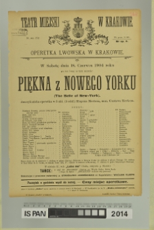 PIĘKNA Z NOWEGO YORKU (The Belle of New-York)